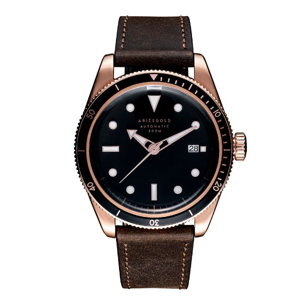 ARIES GOLD BLACK SEA G 9027 RG-BKRG MEN'S WATCH